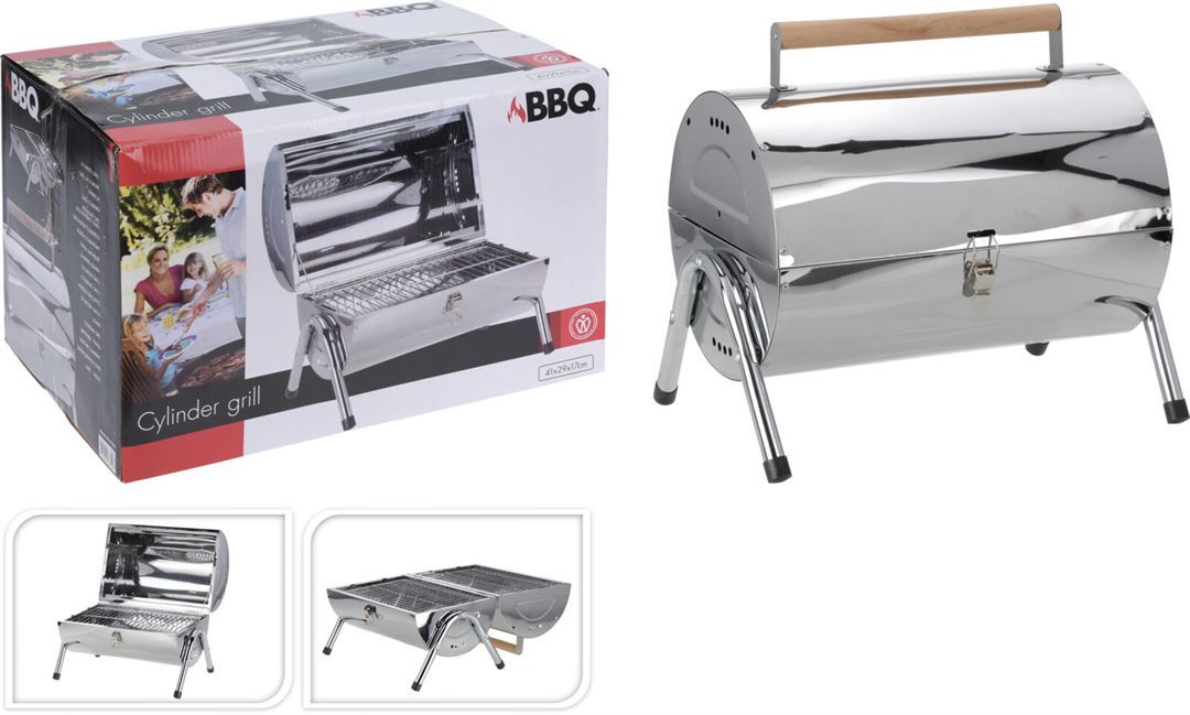Barbecue's: BBQ cilinder RVS
